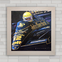 Quadro decorativo Lotus 98 preta Ayrton Senna .