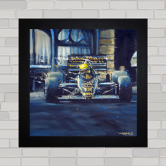 Quadro decorativo Lotus 98 preta Ayrton Senna .