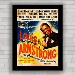 Quadro decorativo de música , com pôster do Louis Armstrong .