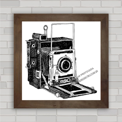 Quadro decorativo máquina fotográfica antiga .