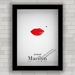 Quadro minimalista de cinema , com pôster da Marilyn Monroe .