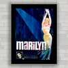 Quadro decorativo de cinema , com pôster da Marilyn Monroe .