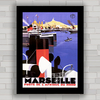 Quadro decorativo porto de Marselha