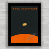 Quadro de cinema , com imagem pôster do filme ficção Perdidos em Marte .