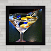 Quadro decorativo para bar , com pôster drink Martini .