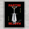 Quadro decorativo para bar , com pôster de vermute Martini .