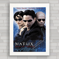 Quadro decorativo de cinema , com imagem pôster do filme Matrix .