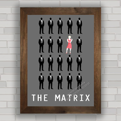Quadro decorativo de cinema , com imagem pôster do filme Matrix .