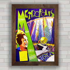 Quadro decorativo de cinema , com imagem pôster do filme Metrópolis .