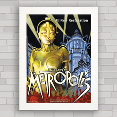Quadro decorativo de cinema , com imagem pôster do filme Metrópolis .