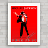 Quadro decorativo de música , com pôster do cantor pop Michael Jackson .