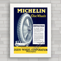 Quadro decorativo propaganda antiga pneus Michelin .