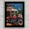 Quadro decorativo com pôster de moto Indian .