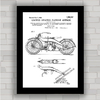 Quadro decorativo patente moto Harley Davidson .