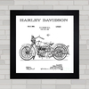 Quadro decorativo patente moto Harley Davidson .