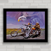 Quadro decorativo com pôster de moto Easy Rider cinema .
