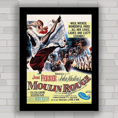 Quadro de cinema com imagem pôster de filme de dança Moulin Rouge .