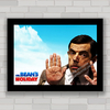 Quadro de cinema , com imagem pôster do filme de humor Mister Bean .