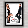 Quadro de cinema com pôster do filme do filme Senhor e Senhora Smith .