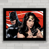 Quadro de super heróis Marvel DC Comics , Mulher Maravilha & Batman .