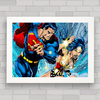 Quadro de super heróis Marvel DC Comics , Mulher Maravilha & Super Homem .