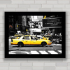 Quadro decorativo com taxi da cidade de Nova Iorque .
