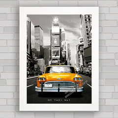 Quadro decorativo para sala com imagem taxi de Nova Iorque .