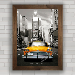 Quadro decorativo para sala com imagem taxi de Nova Iorque .