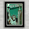 Quadro decorativo com foto estátua da liberdade em Nova Iorque .