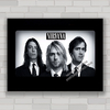 Quadro decorativo de música , com pôster da banda de rock Nirvana .