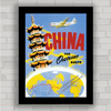 Quadro decorativo para agência de viagens e turismo China .
