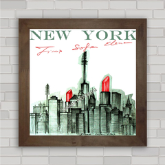 Quadro decorativo para banheiro ou closet com imagem de Nova Iorque .