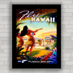 Quadro decorativo para agência de viagens e turismo praia no Havaí .