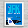 Quadro decorativo aeroporto JFK Nova Iorque Pan American .