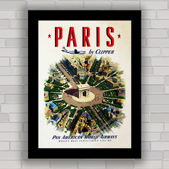 Quadro decorativo para agência de viagens e turismo Paris .