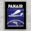 Quadro decorativo companhia aérea antiga Panair .