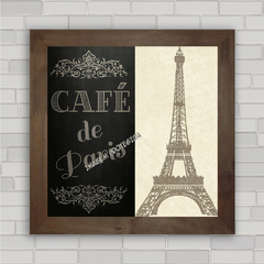 Quadro decorativo café Paris para sala de jantar ou espaço gourmet .