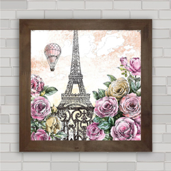 Quadro para sala , quarto ou closet , com pintura pôster de Paris .