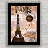 Quadro vintage de Paris , torre Eiffel .