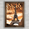 Quadro decorativo com pôster da torre Eiffel em Paris .