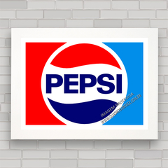 Quadro decorativo para bar , com propaganda antiga da Pepsi .