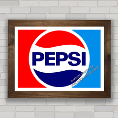 Quadro decorativo com logotipo antigo da Pepsi .