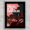 Quadro de cinema , com pôster do filme Piratas Do Caribe .