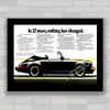 Quadro decorativo propaganda anúncio carro Porsche 911 .