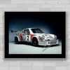 Quadro decorativo Porsche 911 Martini de corrida e competição .