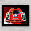 Quadro decorativo Porsche 917 de corrida e competição .