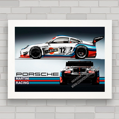 Quadro decorativo Porsche 911 de corrida e competição .