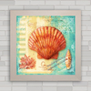 Quadro decorativo conchas de mar
