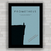 Quadro decorativo de cinema , com imagem pôster do filme Prometheus .