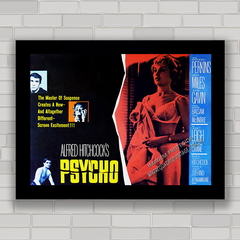 Quadro decorativo de cinema filme Psicose , Alfred Hitchcock .